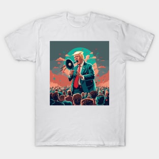 Donald Trump Spouting out Filth- Megaphone Head T-Shirt